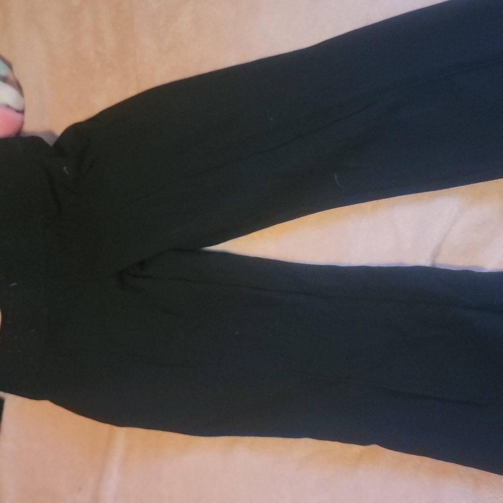 Black long flare leggings